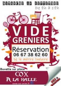 Un Grand Merci à tous les participants au Vide-Grenier de Cox !