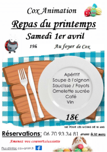 Cox Animation vous prépare un repas de printemps