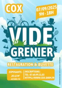 Vide-Grenier de Cox – Dimanche 7 septembre 2025