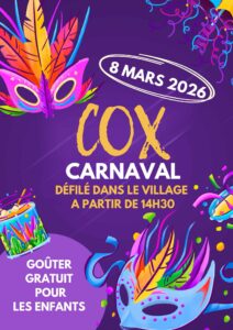 Sortez vos plus beaux déguisements du placard, le carnaval arrive à Cox