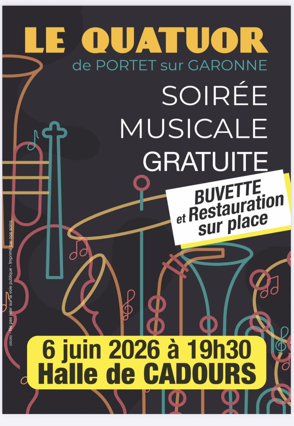 Soirée musicale La Quatuor Cadours 2026