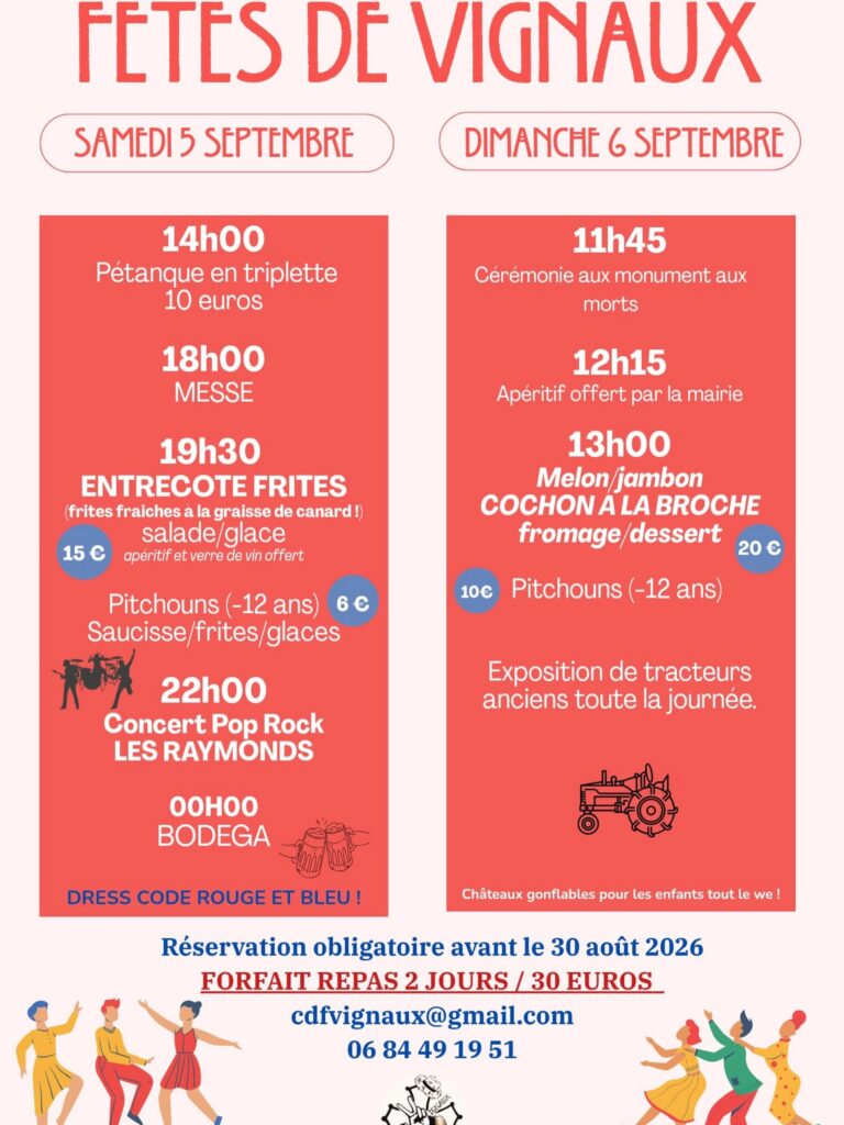 Affiche de la fête de Vignaux 2026